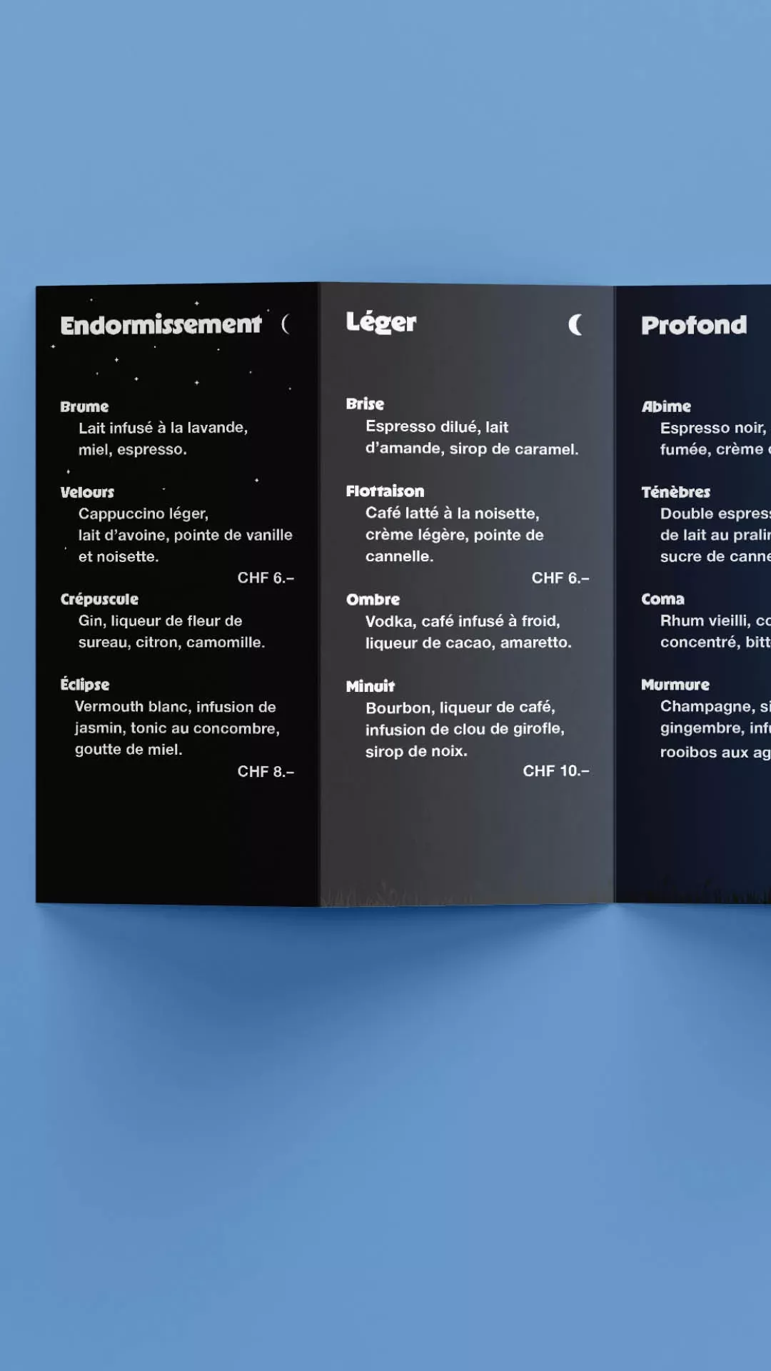 03 — Le menu — blank night, Yanis Lafkiri